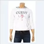 2012 guess veste mode hoodie marque verbale blanc